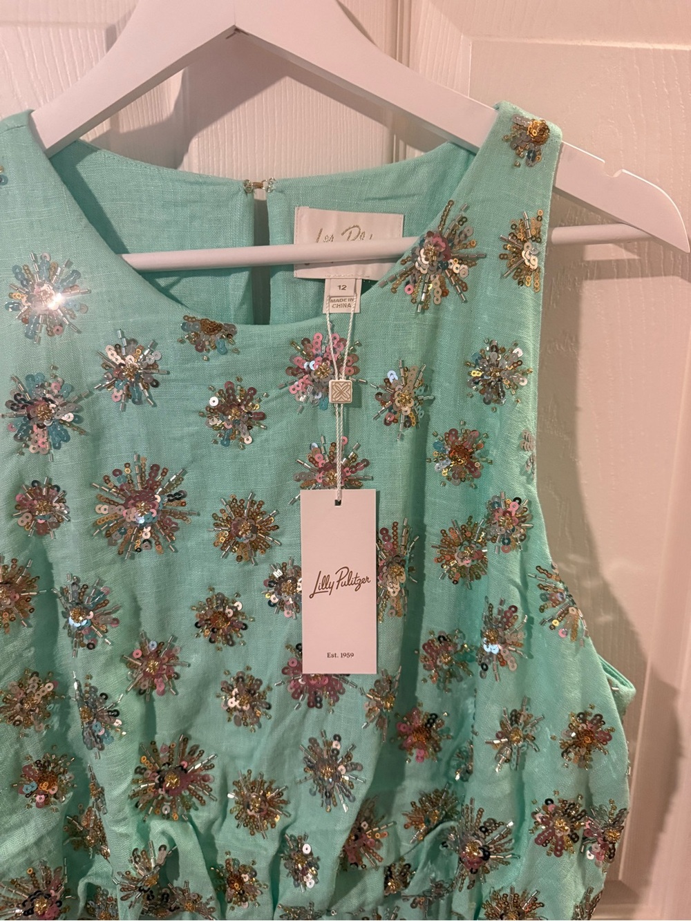 Brand New w/ Tags! Lilly Pulitzer Teonna Beaded Maxi Dress! Size: 12 Retail $498 - Picture 3 of 12